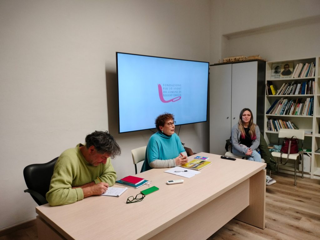 Antonio Canovi, Lucia Znetti e Valentina Caroni all'evento di proiezione del lungometraggio per i 50 anni della Polisportiva Galileo