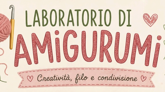 parte di locandina evento laboratorio di amigurumi presso CCPMC